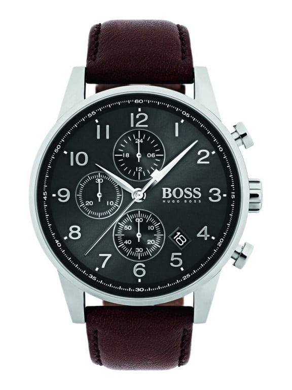 1513494 Brown 44mm Stainless Steel Navigator Men's Watch