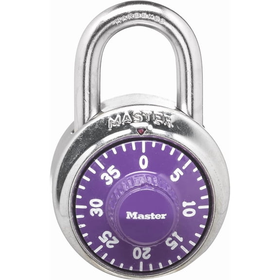 1514D Dial Combination Padlock, 1-7/8 in. Wide with 3/4 in. Long Shackle, Purple Dial