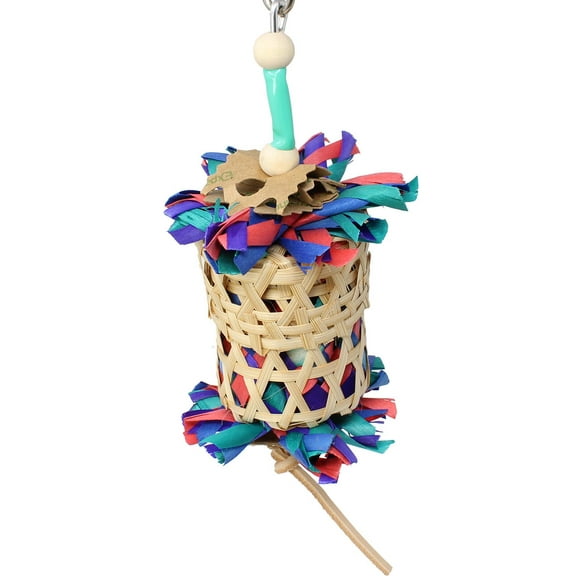 1515 Small Drum Bonka Bird Toys Shredding Colorful Natural Parrot Parrolet Quaker Budgie Finch