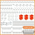 thumbnail image 1 of Pegboard Hooks Kit,ENJOYWOOD 155PCS/SET Peg Board Accessories Organizer Kit with Various  Hooks,Bins,Baskets,Fit 1/8 or 1/4 inch Pegboard for Garage Workshop Wall Hanging Tools, 1 of 9