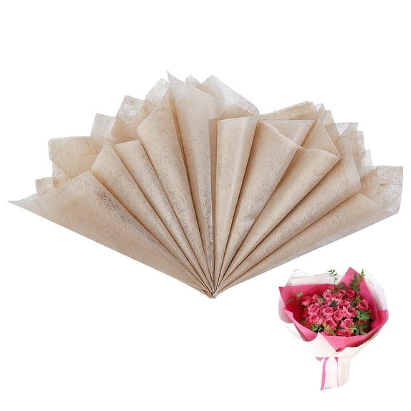 152 Sheets Flower Packaging Paper Translucent Milk Cotton Lining Paper Square Tan 280x280x0.1mm