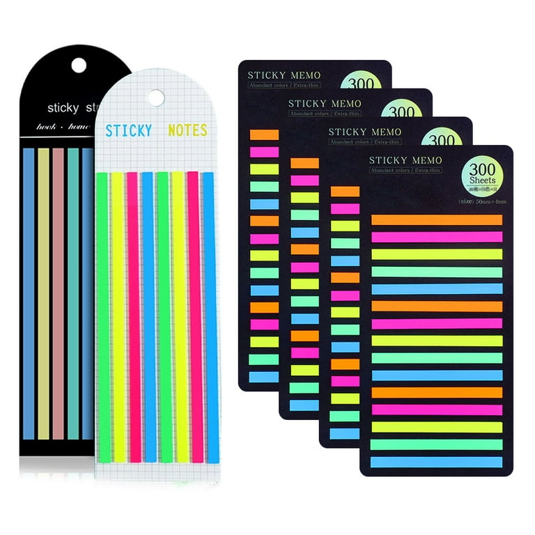 1520 pcs Tabs Tape, Sticky Long Page Markers Tabs, Book Tabs for Annotating  Books Aesthetic Office School Study Supplies,Style:Style 4; 