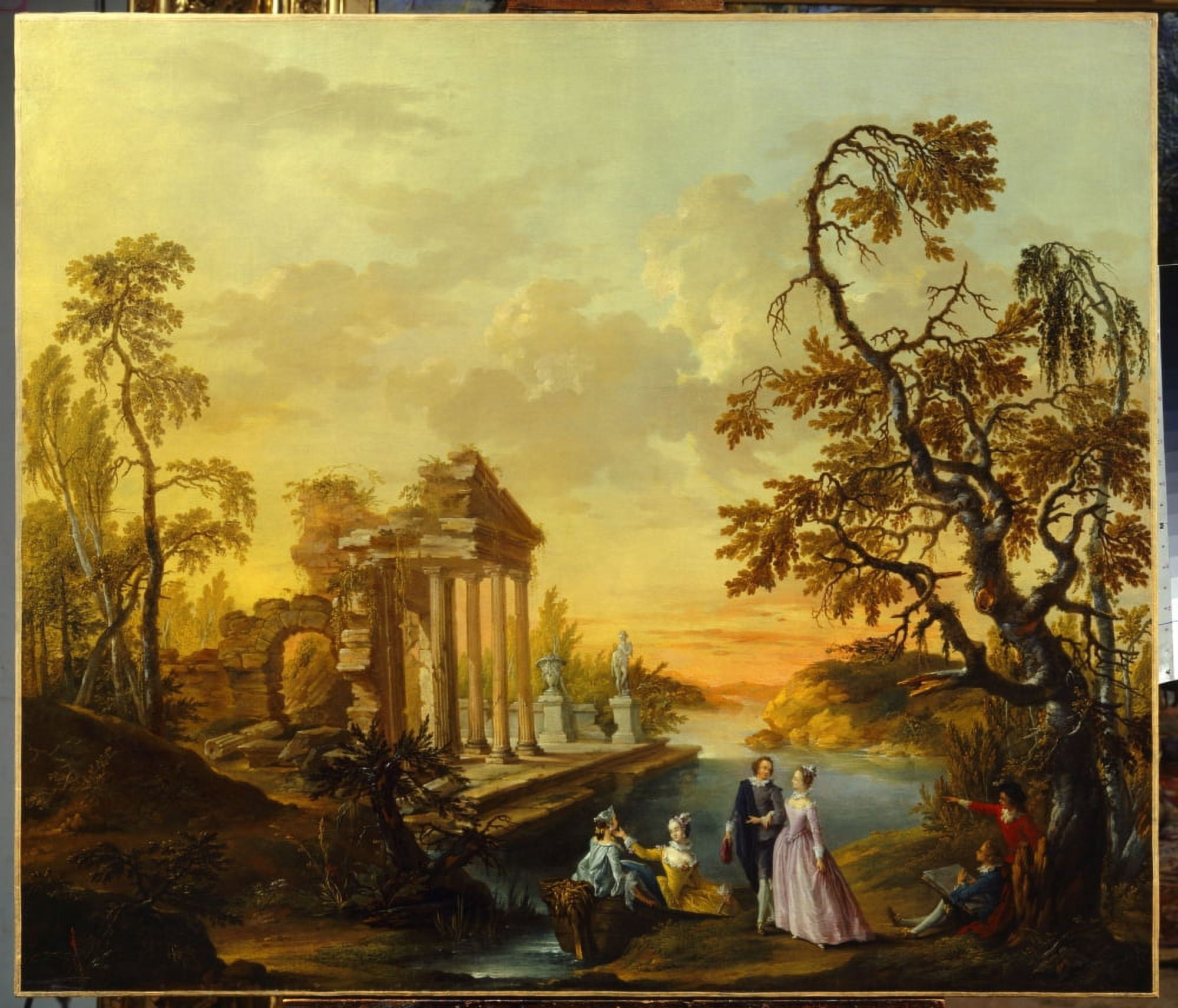 1525 Watteau De Lille (1731-1798) French School Canvas Art - (36 x 24)