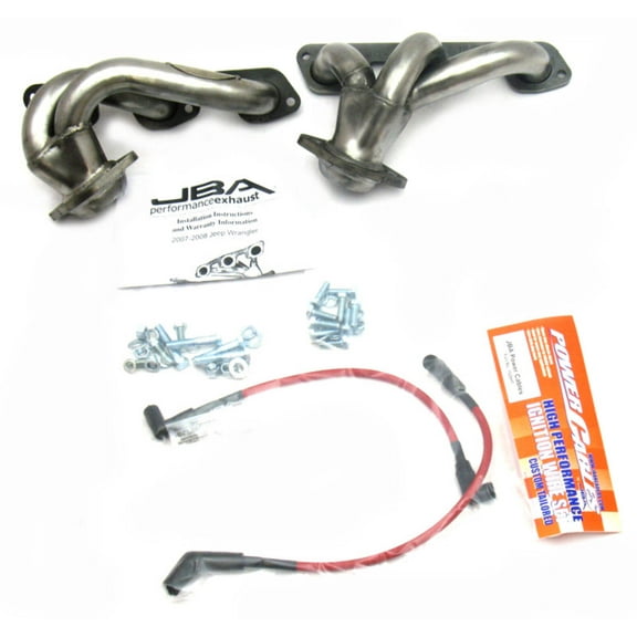 [1528S]JBA Cat4Ward Headers.JBA 07-11 Jeep 3.8L V6 1-1/2in Primary Raw 409SS Cat4Ward Header Fits select: 2008 ,2011 JEEP WRANGLER UNLIMITED