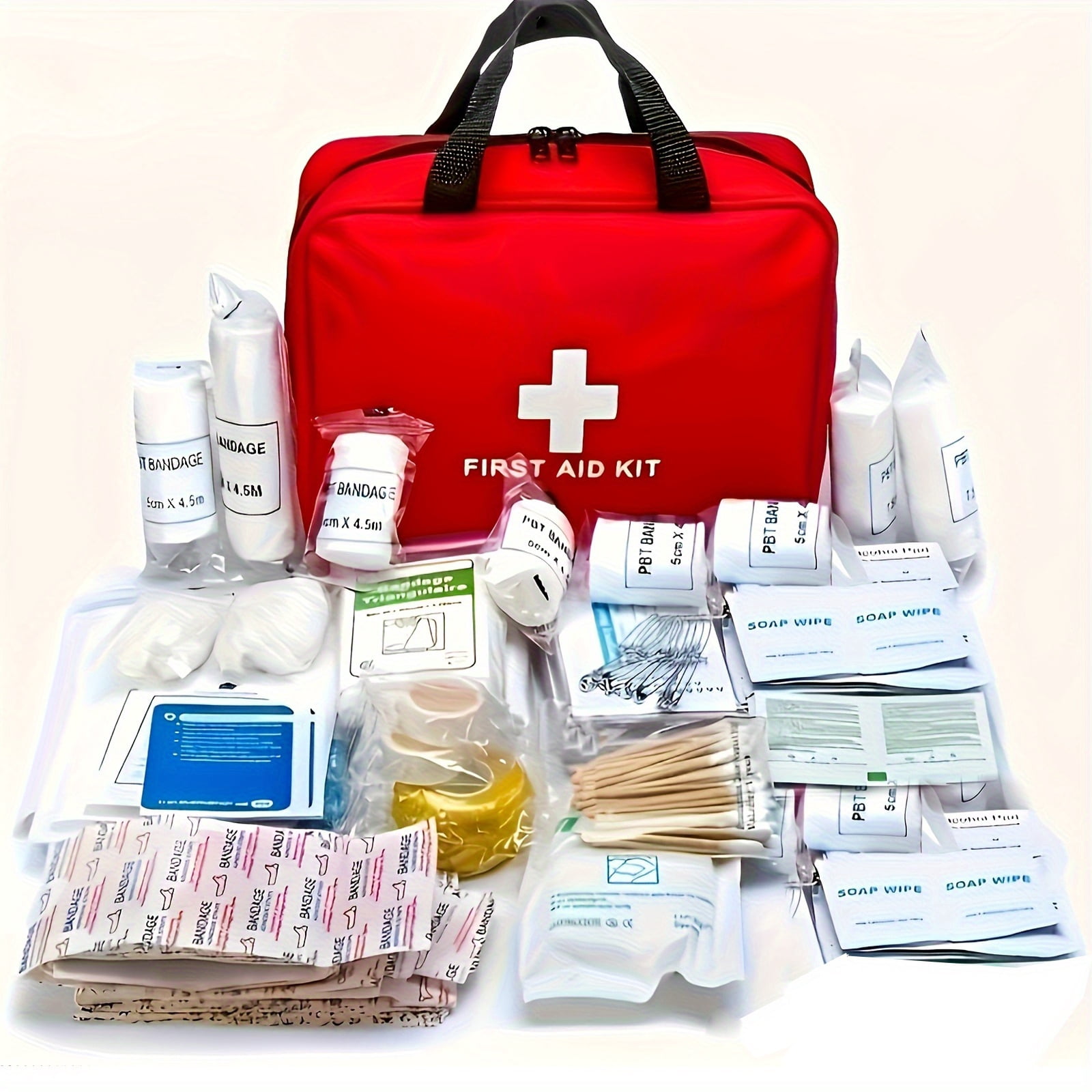 152pcs First Aid Kit, Premium Waterproof Compact Trauma Medical Kit for ...