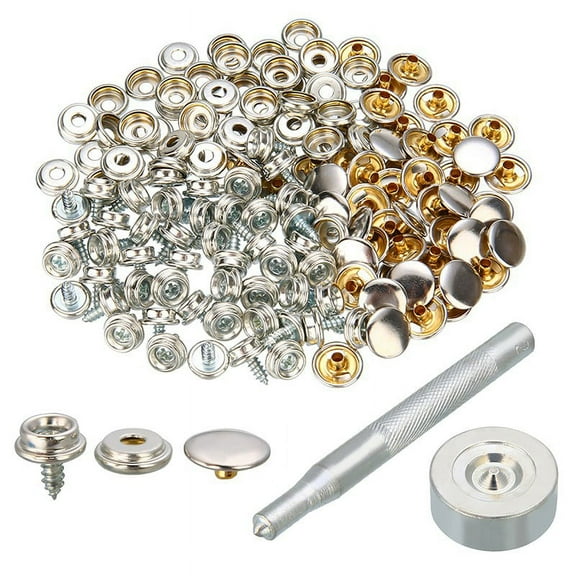 152pcs/set Stainless Steel Boat Cover Canvas Fast Fixed Snap Fastener Repair Kit