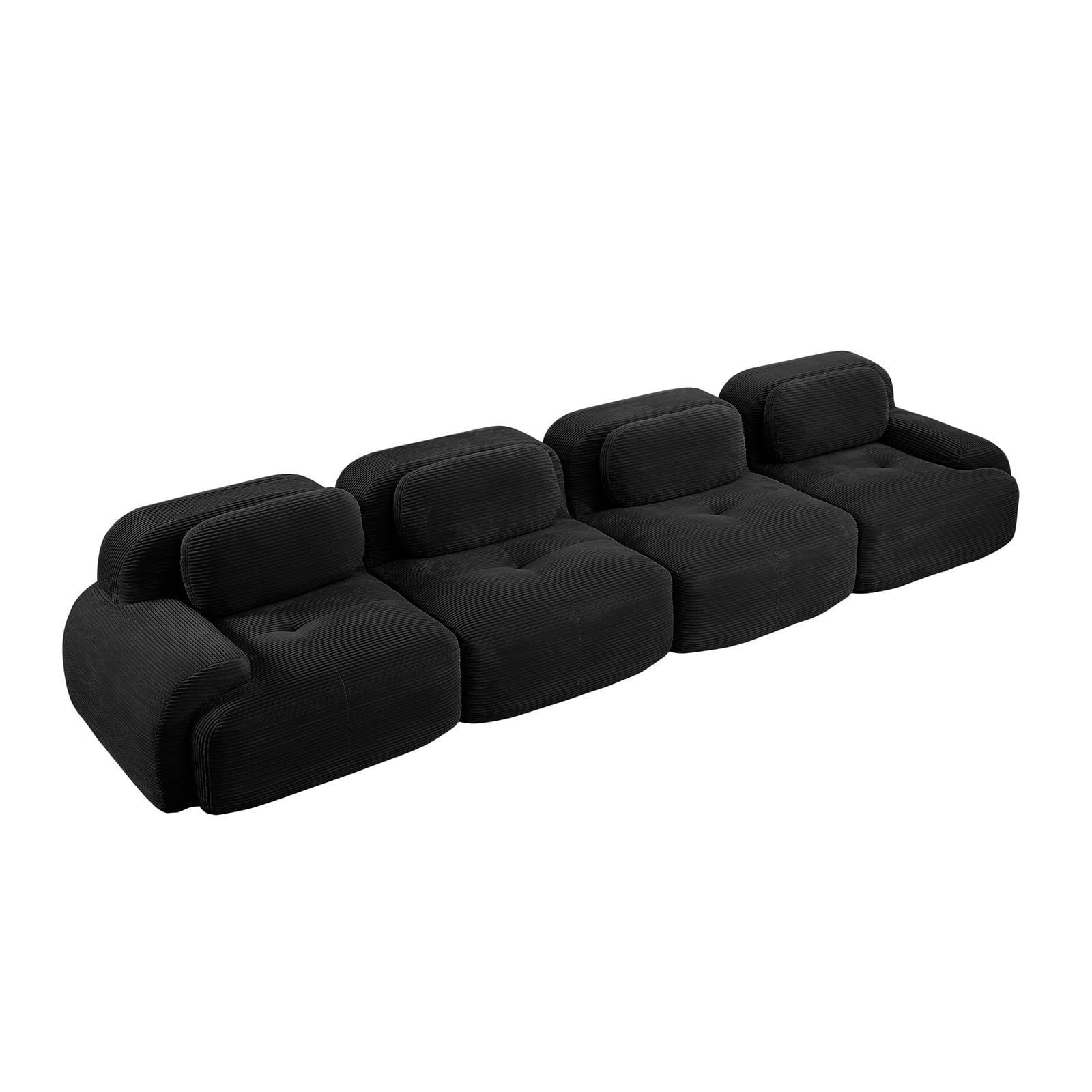 82.7" Modern Velvet Boneless Sofa - 3-Seater, No Assembly, Ultra Comfortable
