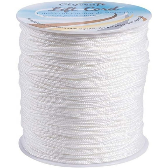 153 Yards 1.5mm Nylon Beading Cord White Nylon String Thread Nylon Knotting Cord Rattail Trim for Chinese Knotting Crafts and Jewelry Making