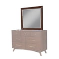 thumbnail image 1 of 1530APB Brown Mid Century Mirror Espresso, 1 of 5