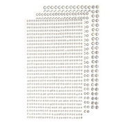 Uxcell Rhinestone Stickers Self Adhesive Rhinestones Gems Glitter Sticker Clear White