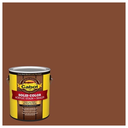 Cabot Stain Acrylic Finish: Flat Redwood Solid Container Size Gl Low Voc Pack of 4