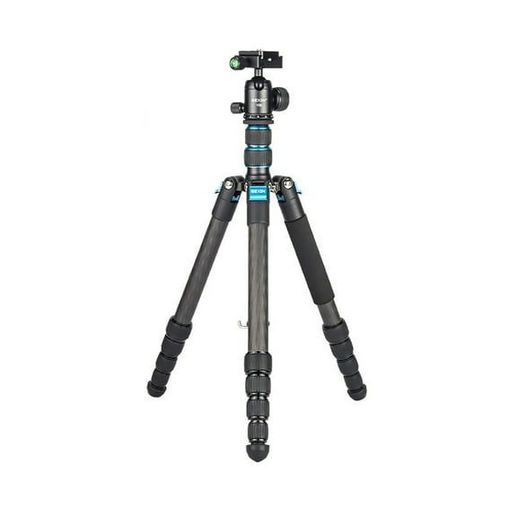 153cm Carbon Fiber Tripod Set with 360 Panoramic Head for DSLR Camera and Smartphone  Portable Travel Tripod with Monopod Conversion & Dual Center Column