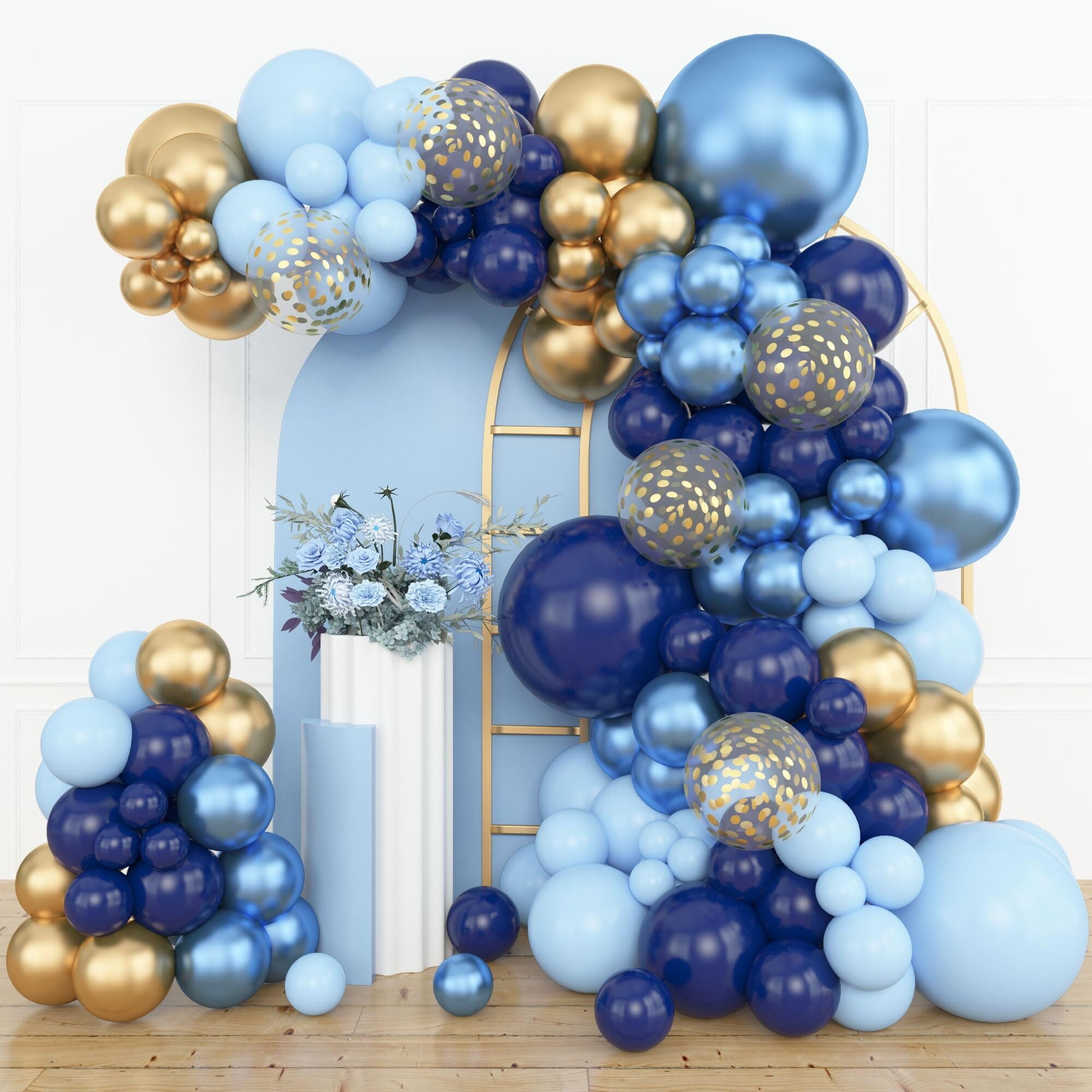 Purple & Black Balloon Arch Kit 153pcs - Metallic Silver Confetti & Star Balloons For Parties