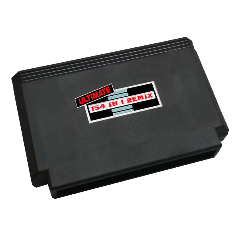 154 in 1 Cartridge for FC Famicon Black Mutil Game Card