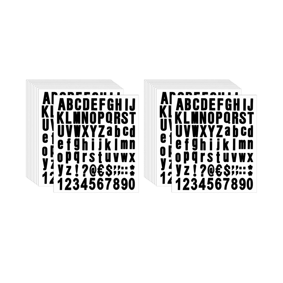 1540 pieces 20 sheets self adhesive vinyl letters numbers kit alphabet