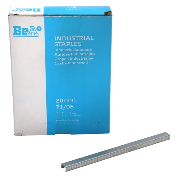 15400625 Series 71/06 Galvanized Steel Staples 1/4" deep 20,000 per Box