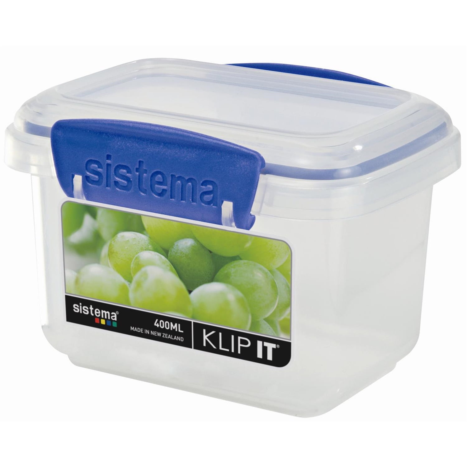 Sistema  1540 13-1/2 Oz Clear Rectangular Klip It Food Storage Container