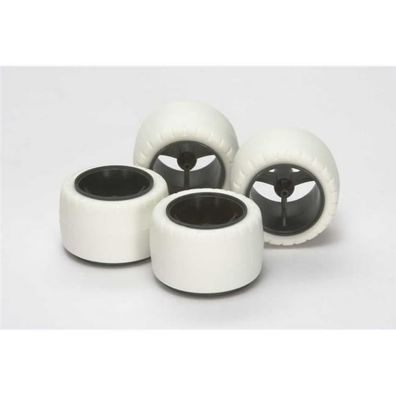 15415 Small Dia Carbon Wheels w/White Arched Tires Multi-Colored