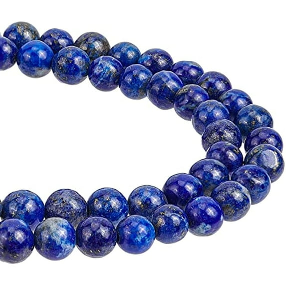 154Pcs Natural Lazuli Loose Beads 5mm Natural Stone Beads Round Gemstone Bead Charms for Necklace Bracelet Jewelry Making