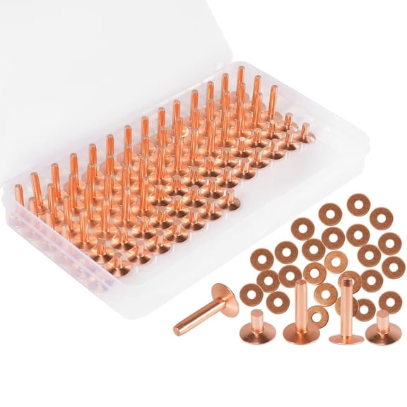 154pcs Copper Rivets For Leather Smooth Leather Rivets Without Pattern Pure TAPDRA Accessory Part