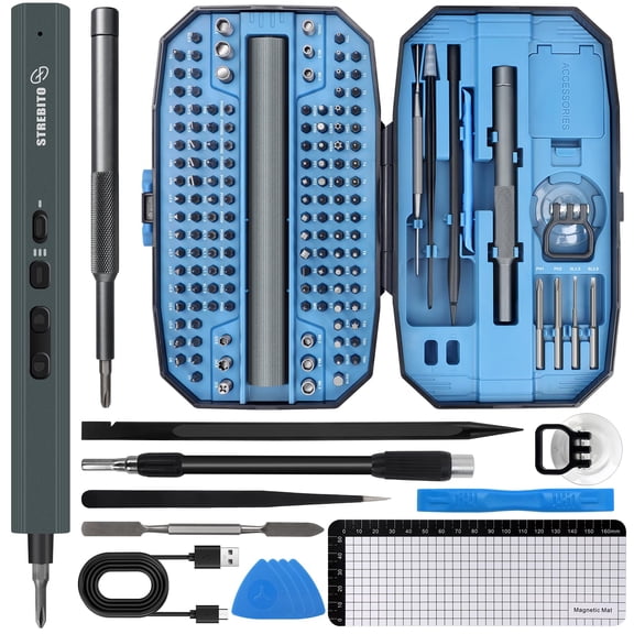 155 In 1 Electric Set  Small Cordless With 140 S2 Magnetic Bits Electronic Power Repair Tool Kit For Rc Computer Pc Building Laptop