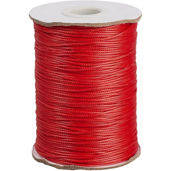 155 to 160M 1mm Wax Thread Beading Cord Wax Coated String Round Polyester Braiding Knotting Macrame Craft Rope