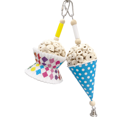 1551 Tutu Snowcone Sola Combo - Handcrafted Foraging Bird Cage Toys
