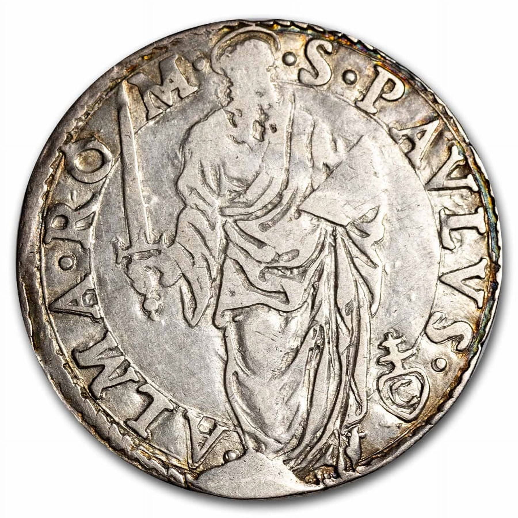 激レア直筆 La'cryma Christi 15th Anniversary 1555-1559 Papal States Silver Grosso Pope Paul IV VF