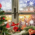 thumbnail image 1 of 155Pcs Christmas Window Clings, Snowflake Decorations for Windows, 9 Styles Window Stickers for Christmas Decorations Ornaments, Party Supplies Thanksgiving Party Décor, 1 of 6