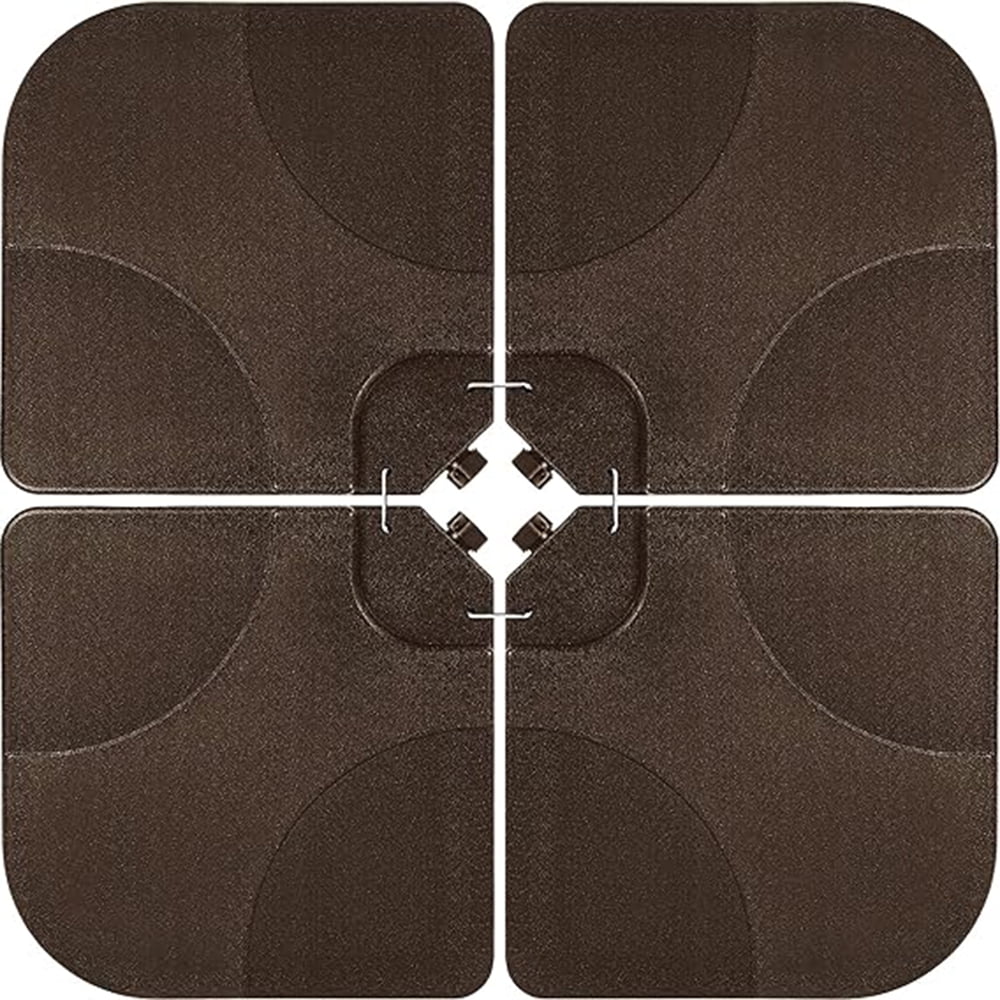 Brown Plastic Square Parasol Base with Easy-Fill Spouts