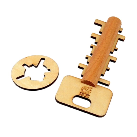 156*64mmI Q Test Toys Intelligence Development Game Burr Puzzle Unlock Key Magic Trick