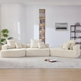 thumbnail image 1 of 156"Modular Sectional Sofa with Square Arm&6 Pillows,Upholstered Floor Couch Set with No Wooden Frame,Modern Sectional Couches for Living Room, Apartment and Office,Beige, 1 of 9
