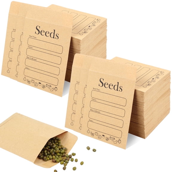 156 PCS Self-Sealing Seed Envelopes, Kraft Seed Packets for Seed Saving & Storage, Mini Seed Collection Envelopes for Flower Vegetable Herb Seeds, 3.15" x 4.72"