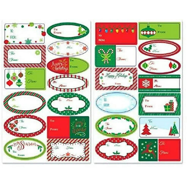 Christmas Present Gift Tags Self Adhesive Stickers Xmas Gift Labels For  Presents