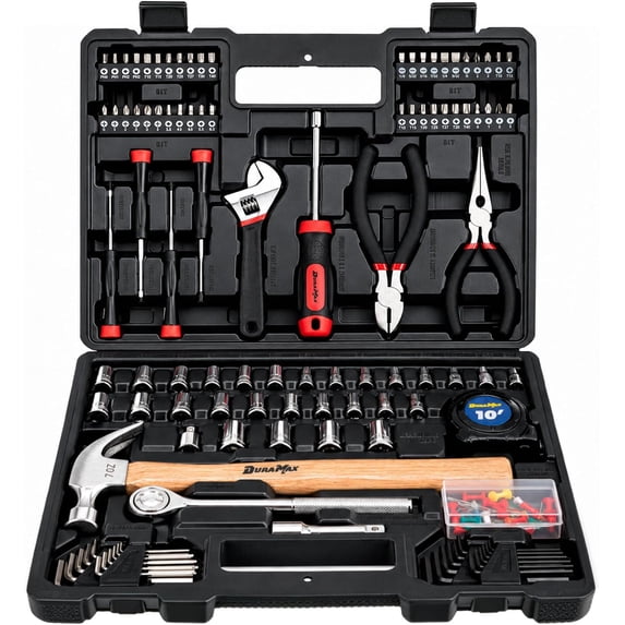 156-Piece Tool Kit for Home - Basic Tool Set with Secure Storage Case ...