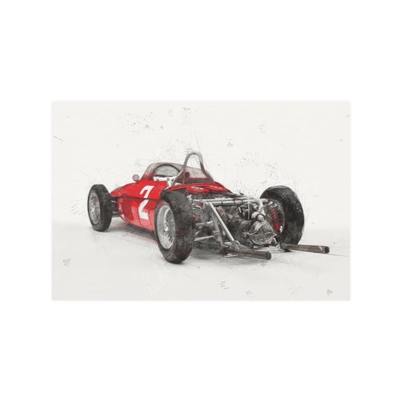 156 Sharknose F1 Race Car Rear Fine Art Print by Stephen Chambers