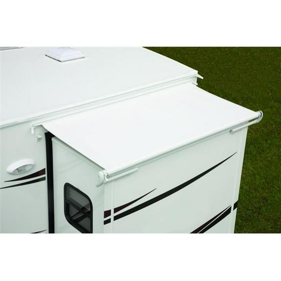 156 in. Deluxe Slide Topper RV Awning, White