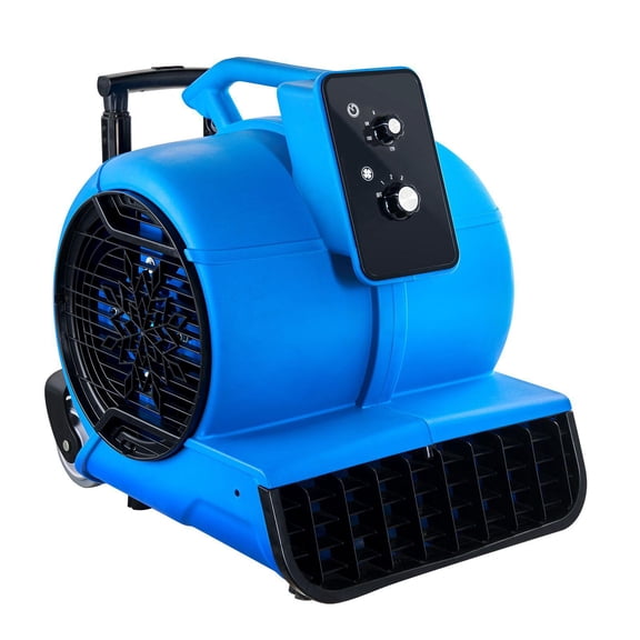 1560 RPM 4000 CFM Floor Blower Air Mover with Timer 3 Speeds 3 Angles for Drying Cooling Carpet Home Janitorial Commercial Use