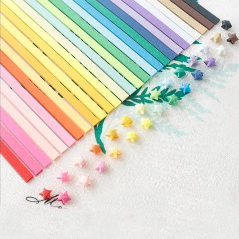 1560pcs Double-Sided Origami Star Paper Strips for Crafts, Home Decor, Photography Props, Colorful Paper Strips for Projects