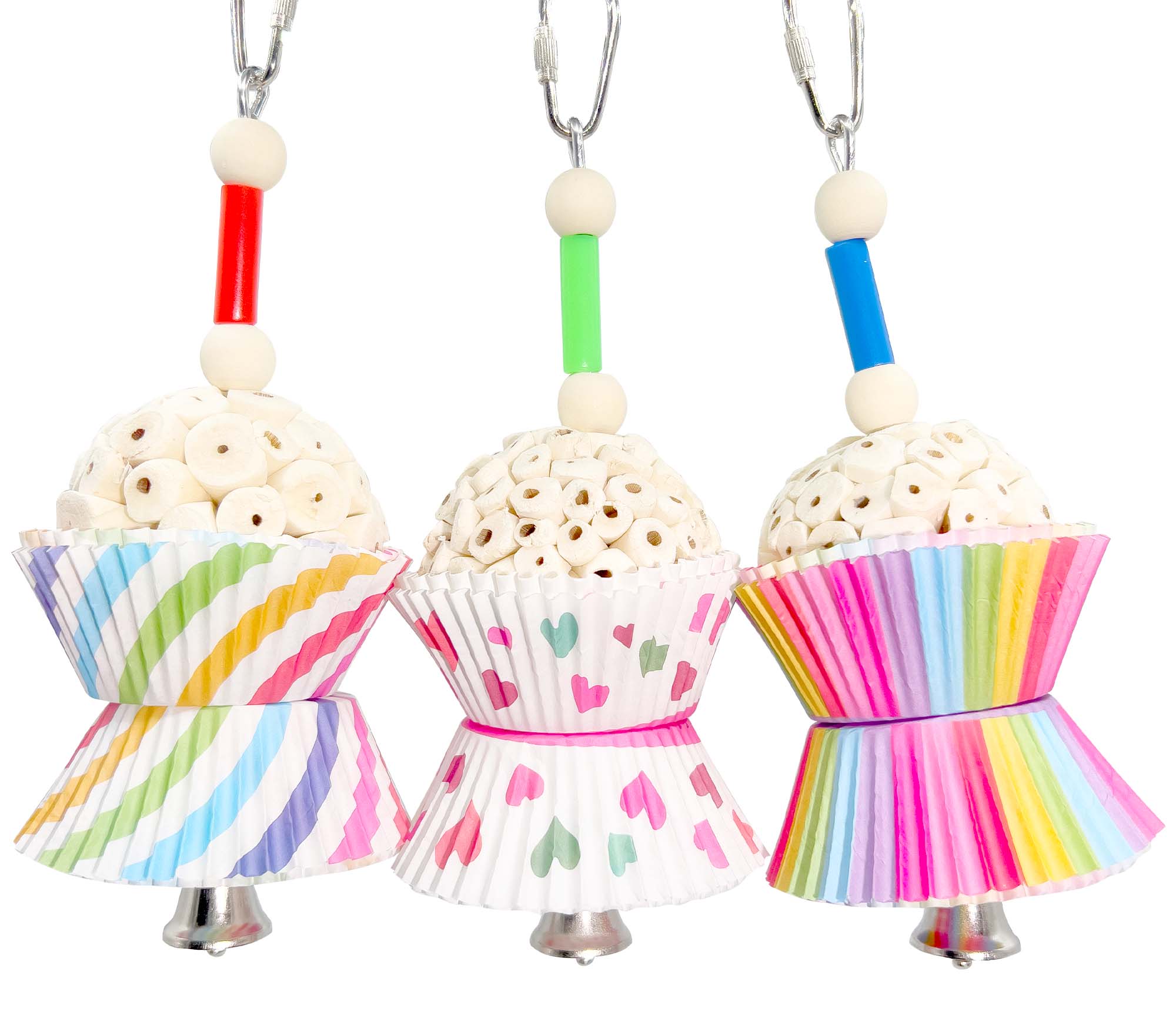 1563 Tutu Chew Three Natural Shredding Sola Mandarin Bird Toys by M&M