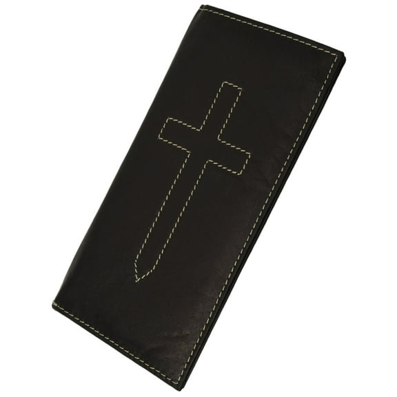 156CF_JE Cross Sign Basic Leather Checkbook Cover