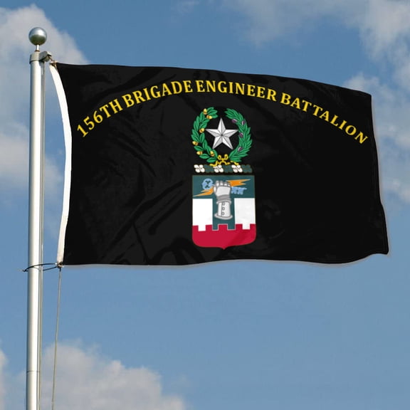 156th Brigade Engineer Battalion 36th Infantry Division Arrowhead US Army Flag 3x5Feet Outdoor Indoor Decoration Flag with Brass Grommets