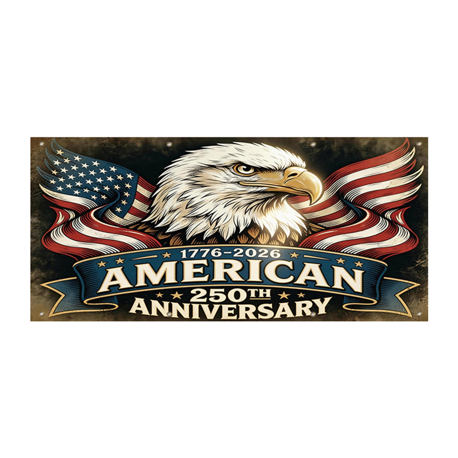 157.4X72.8 In 250Th Usa Anniversary Patriotic Garage Door Cover Bird Flag 4Th Of July Decor