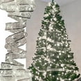 thumbnail image 1 of 157 Inch Ribbon Lights for Christmas Tree Decorations Light-up Ribbon Ornaments Decoration Battery Operated, 1 of 7