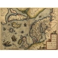 thumbnail image 1 of 1570 Map Of Northwest Europe And The North Atlantic Ocean. From Abraham Ortelius' Atlas History, 1 of 2