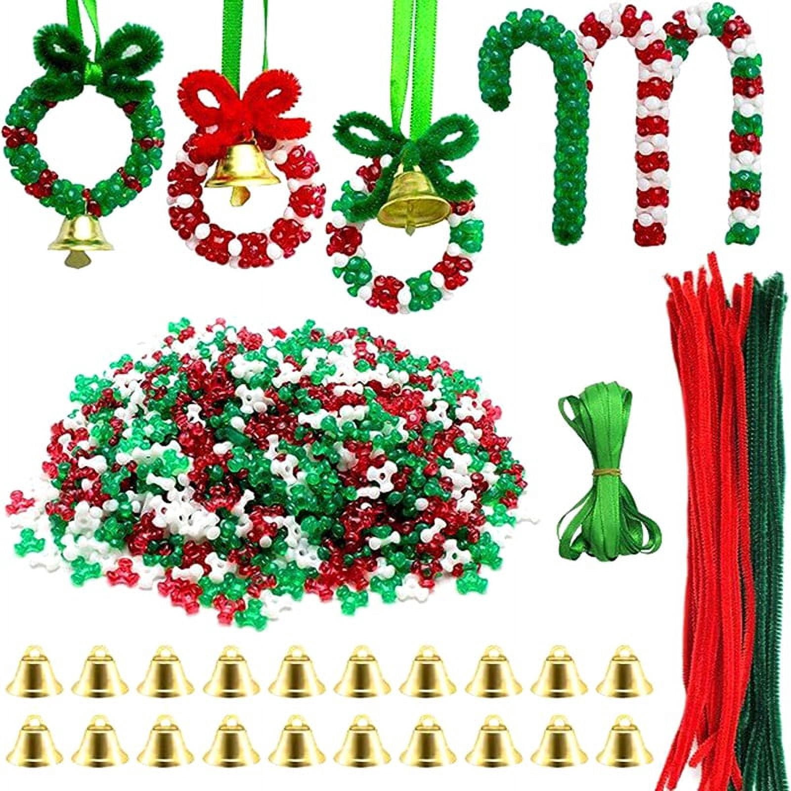 1570 PCS Christmas Beaded Ornament Kit Party Craft Wreath Candy Cane ...