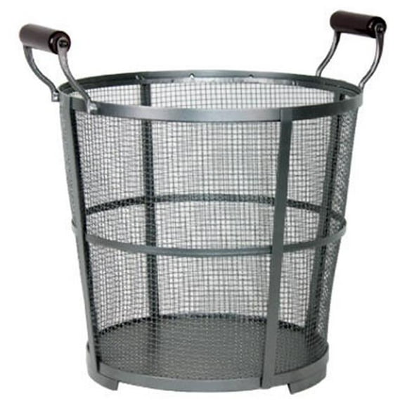 15704 Antique Iron Round Basket Log Bin