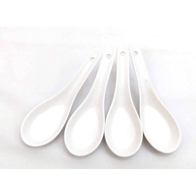 1572x4 White Porcelain Asian Soup Spoons - Premium Bone China ...