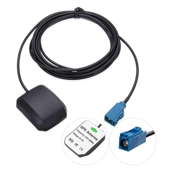 1575mhz 28dbi Active Car GPS Navigation Antenna with Fakra C Blue Connector Waterproof, 10ft/3m Reception Range
