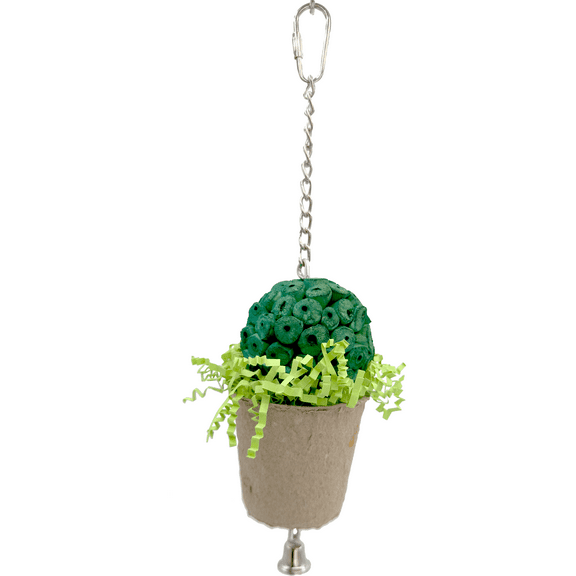 1578 Green Sola Peat Shredder - Handcrafted Foraging Bird Cage Toy, Lightweight Chewable Parts